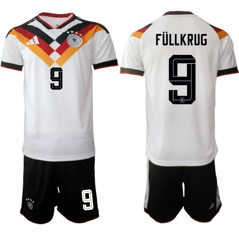 Men 2026 World Cup National Team Germany home white #9 Soccer Jersey->germany jersey->Soccer Country Jersey